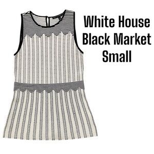 White House/Black Market~Black and White Sweater‎ ~Small